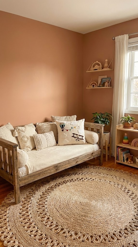 Uçak Motifli Punch Kırlent Kılıfı