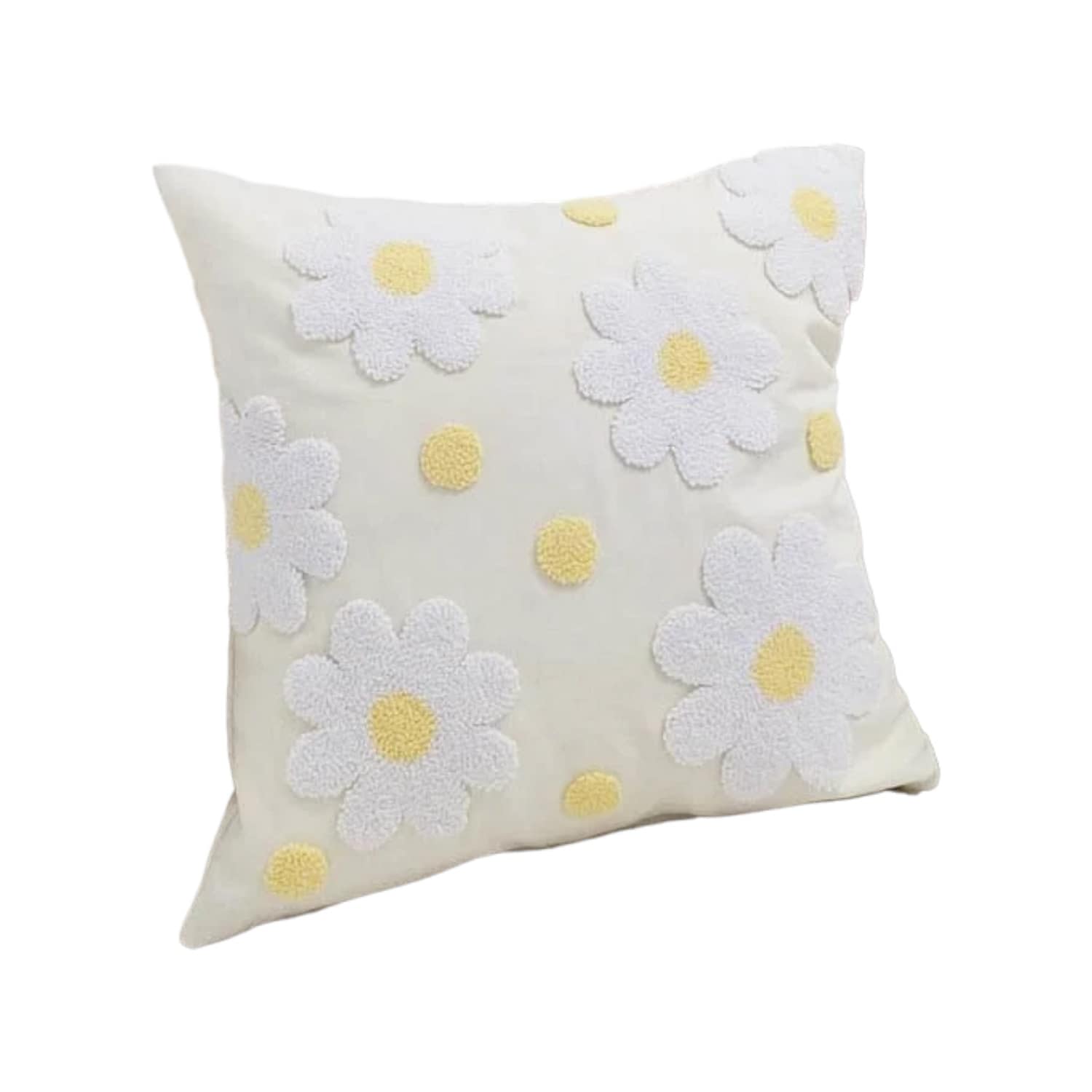 Papatya Desenli Punch Kırlent Kılıfı