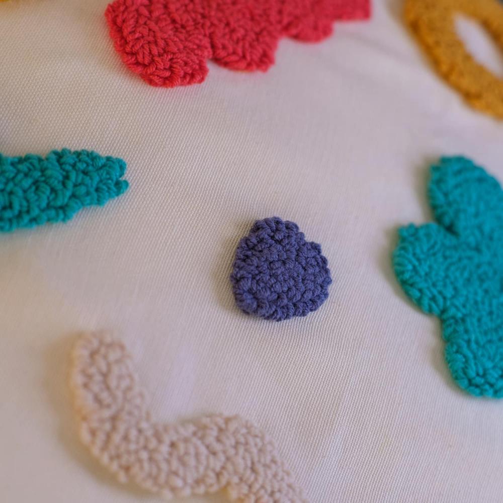 Çok Renkli Punch Kırlent Kılıfı