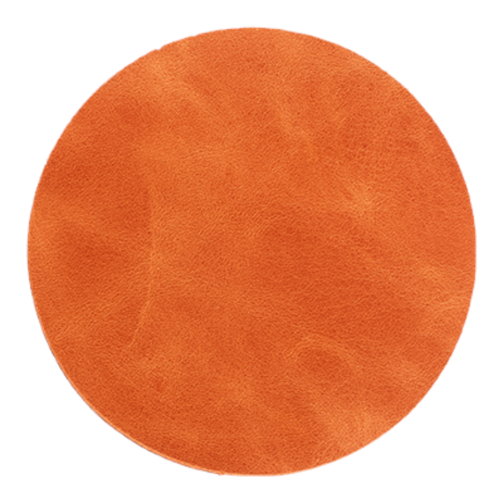 Açık Kahverengi Yuvarlak Hakiki Deri Bardak Altlığı 4’lü set