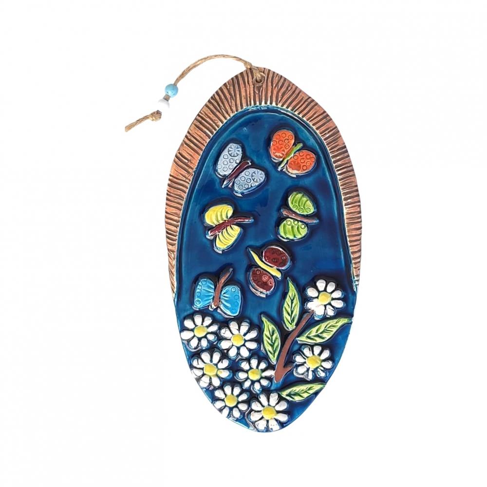 Bahar Temalı Seramik Duvar Süsü – Dekoratif Duvar Panosu