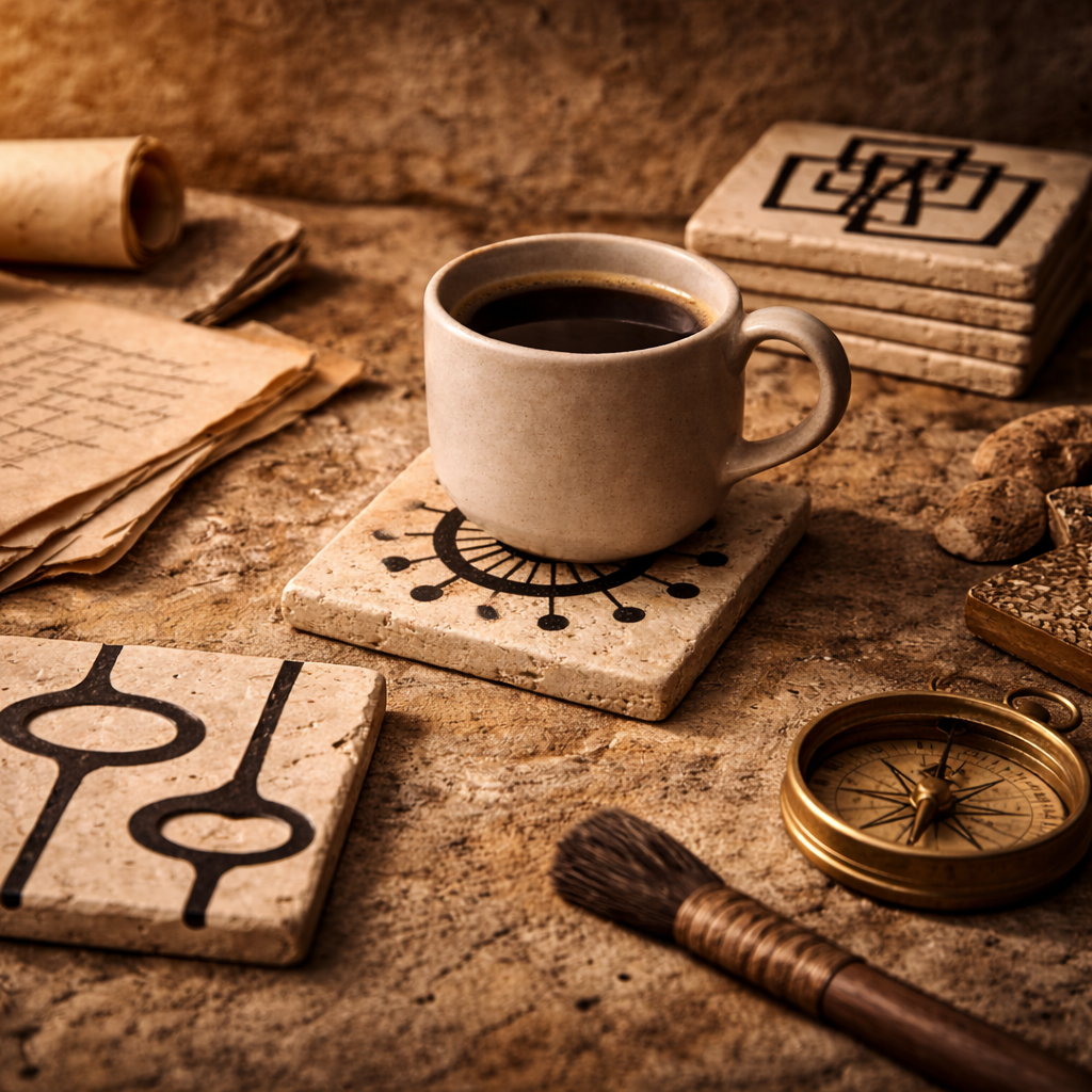 Century Collection Traverten Bardak Altlığı