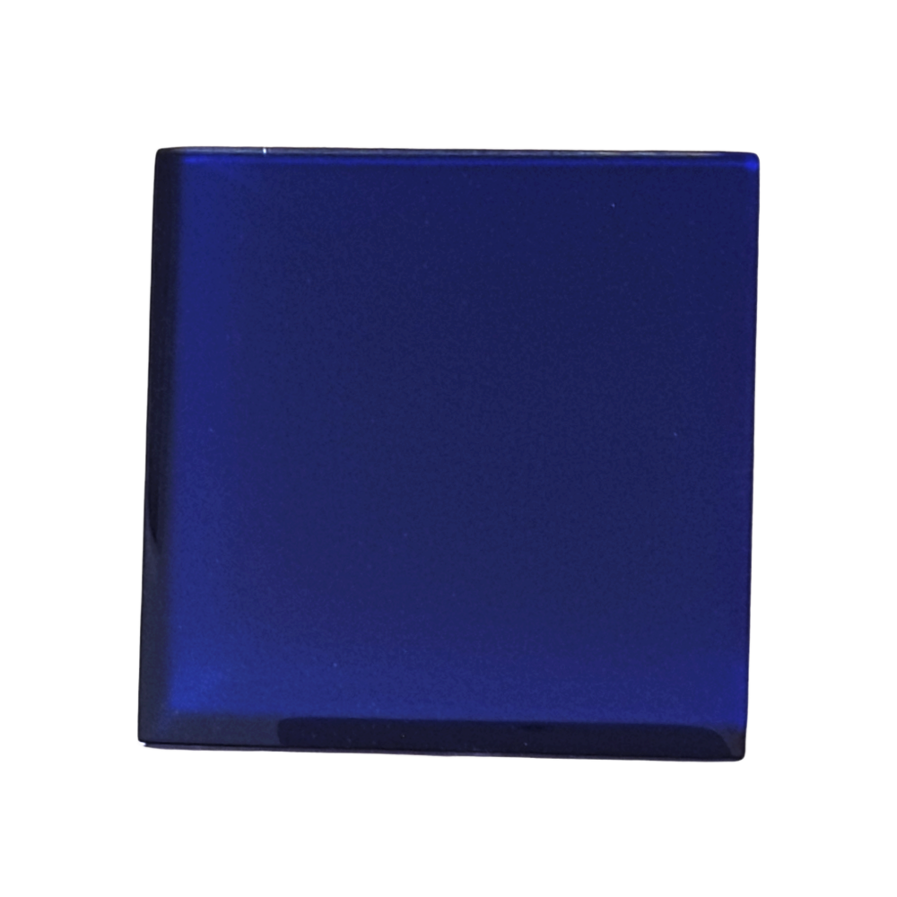 Lacivert Cam Bardak Altlığı – Modern ve Şık Masa Dekoru