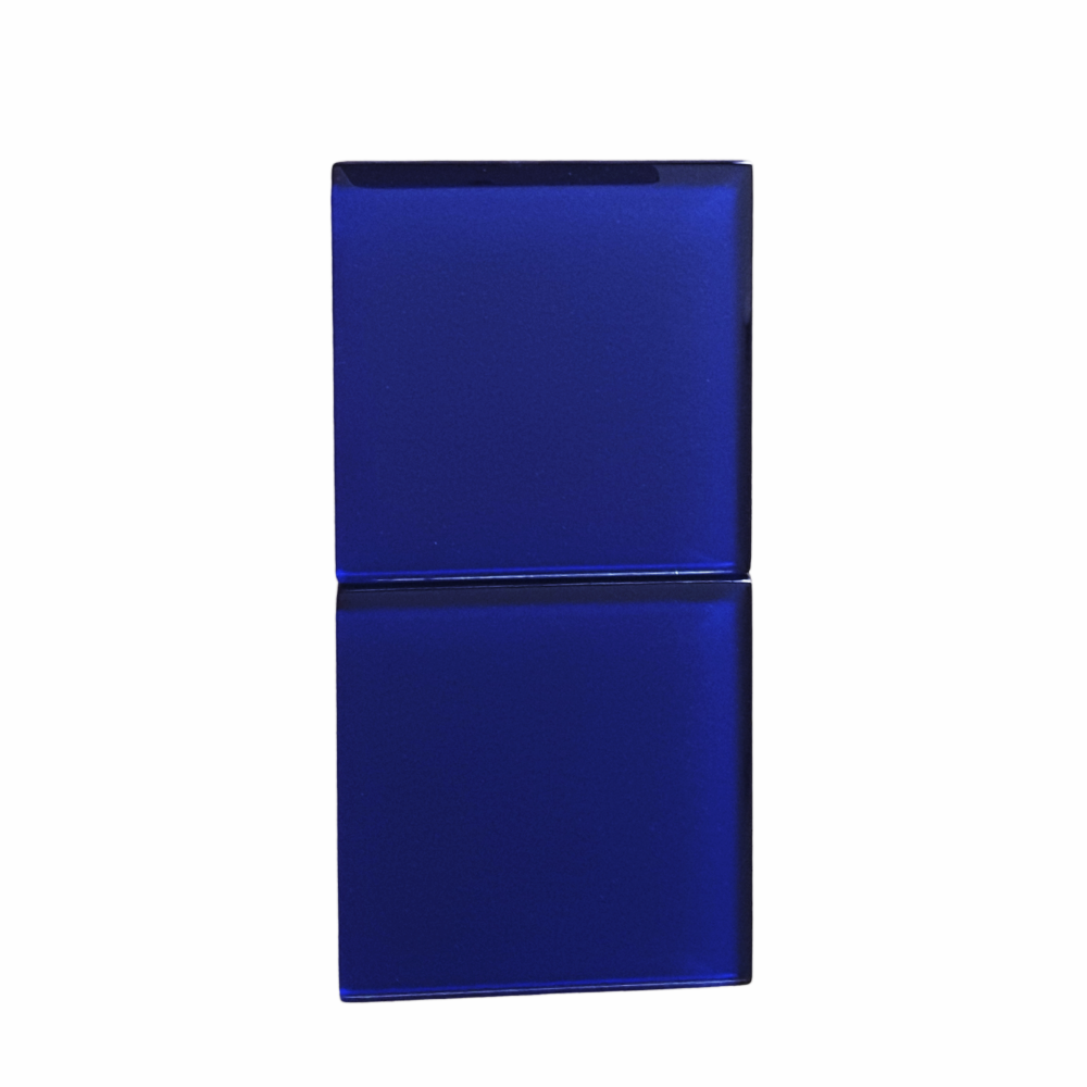 Lacivert Cam Bardak Altlığı – Modern ve Şık Masa Dekoru