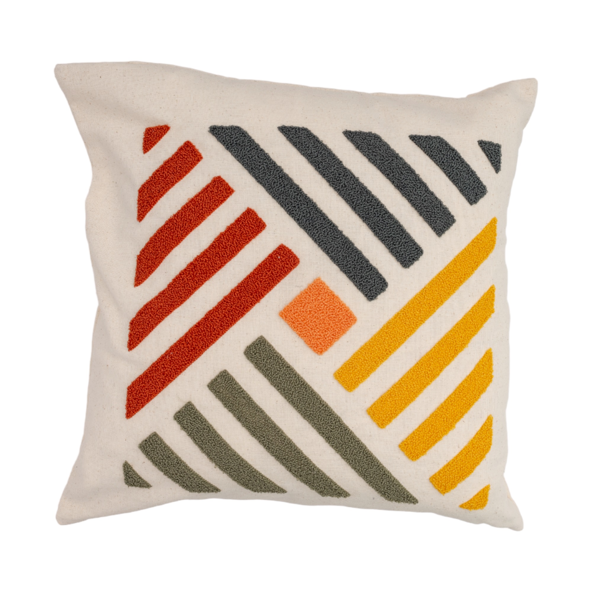 Modern Geometrik Punch İşlemeli Dekoratif Kırlent Kılıfı | PNCH-2023102